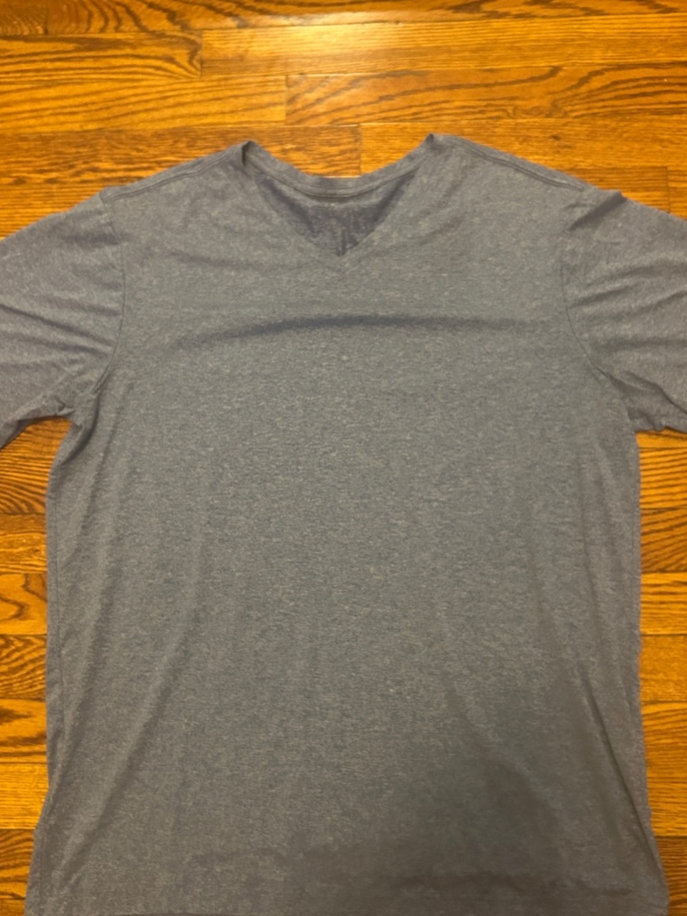 Men's V-Neck Short Sleeve Shirt - Blue